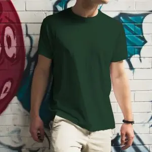 Premium Blank T-shirt-Bottle Green