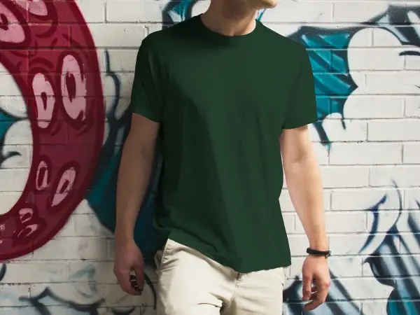 Premium Blank T-shirt-Bottle Green