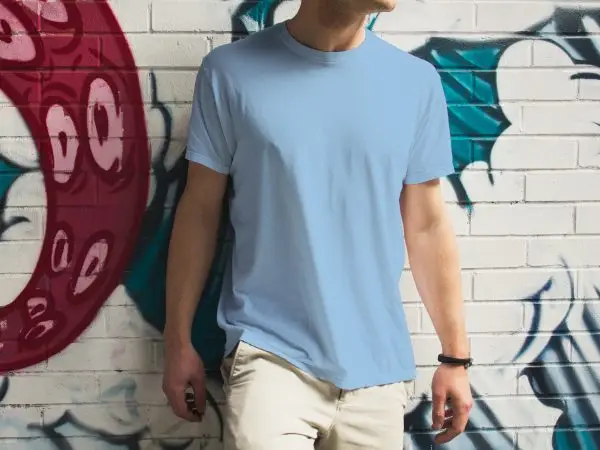 Premium Blank T-shirt-Sky