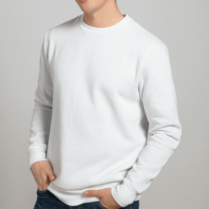 Basic Sweatshirt For Mens-White