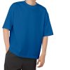 Drop Shoulder T-Shirt-Petrol