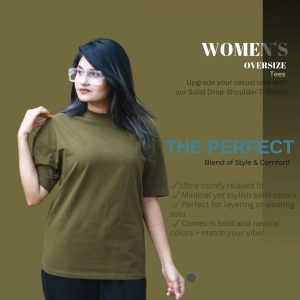 Premium Drop Shoulder-Lycra Fabric-Olive