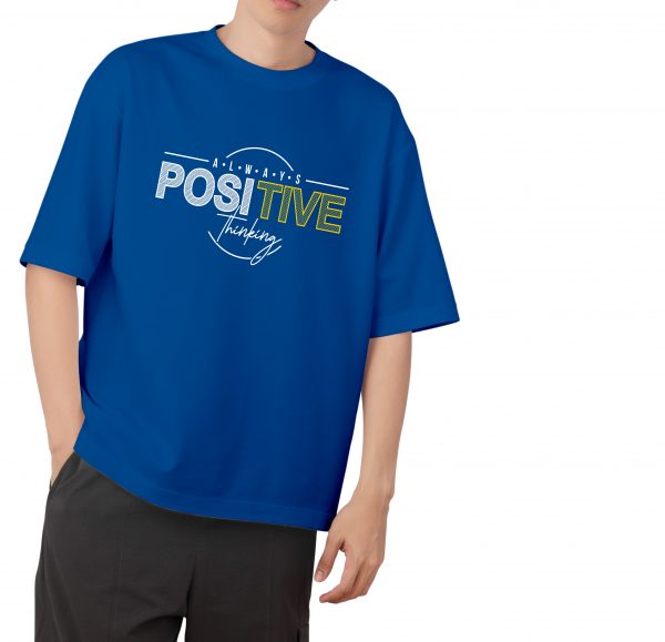 Always Positive Drop Tees-Petrol