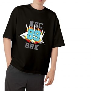 Eighty Nine Drop Shoulder-Black