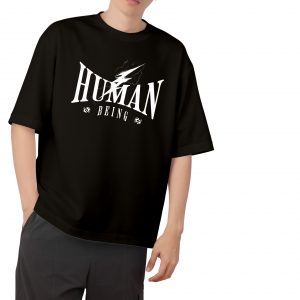 Human Being Drop Shoulder-Black