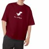 I'm Offline Drop Shoulder-Maroon