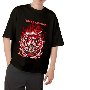 Itachi Uchiha Drop Shoulder-Black