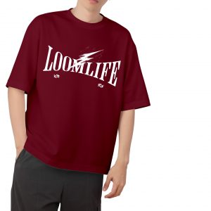 Loomlife Drop Shoulder-Maroon