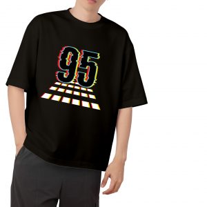 Ninety Five Drop Shoulder-Black