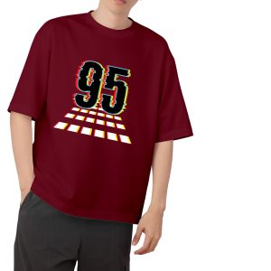 Ninety Five Drop Shoulder-Maroon
