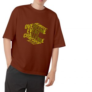 Overcome Every Challenge Drop Shoulder-Coffee