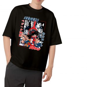 VEGETA VS GOKU Drop Shoulder-Black