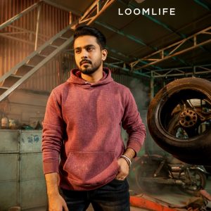 Premium Acid Wash Hoodie-Maroon